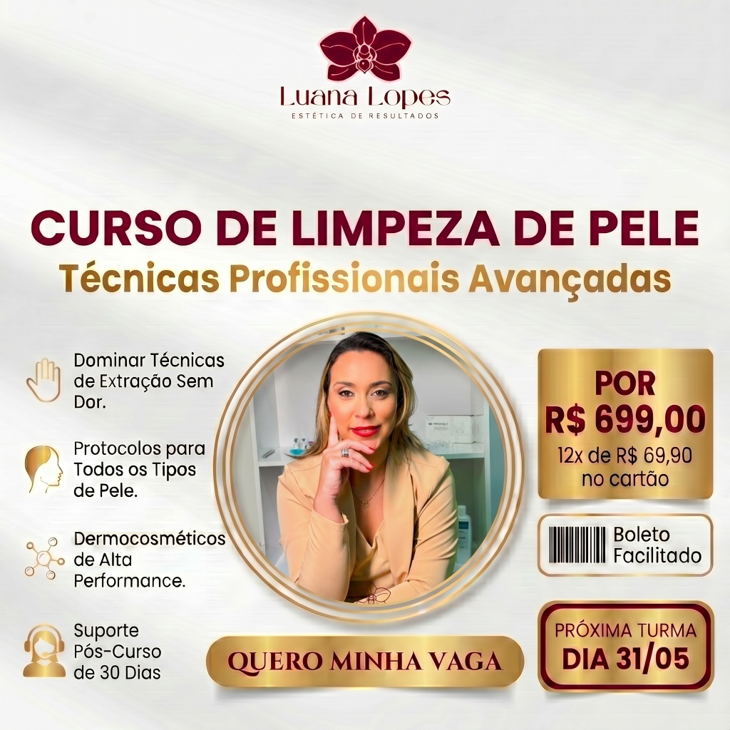 Curso de Limpeza de Pele — Dra. Luana Lopes